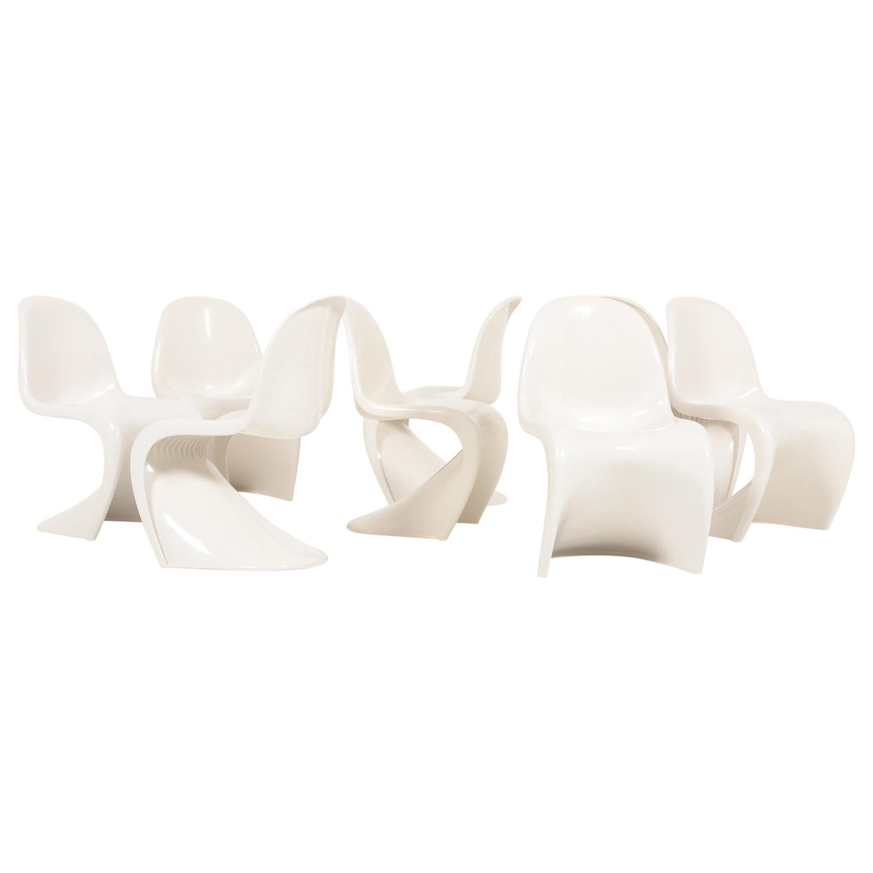 Set of 8 Panton Chairs by Verner Panton for Herman Miller