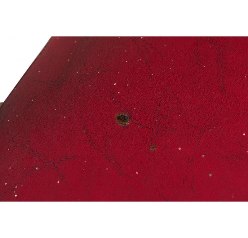 Set di 8 poltrone imbottite Paolo Buffa moderne in noce scuro e rosso in vendita 8