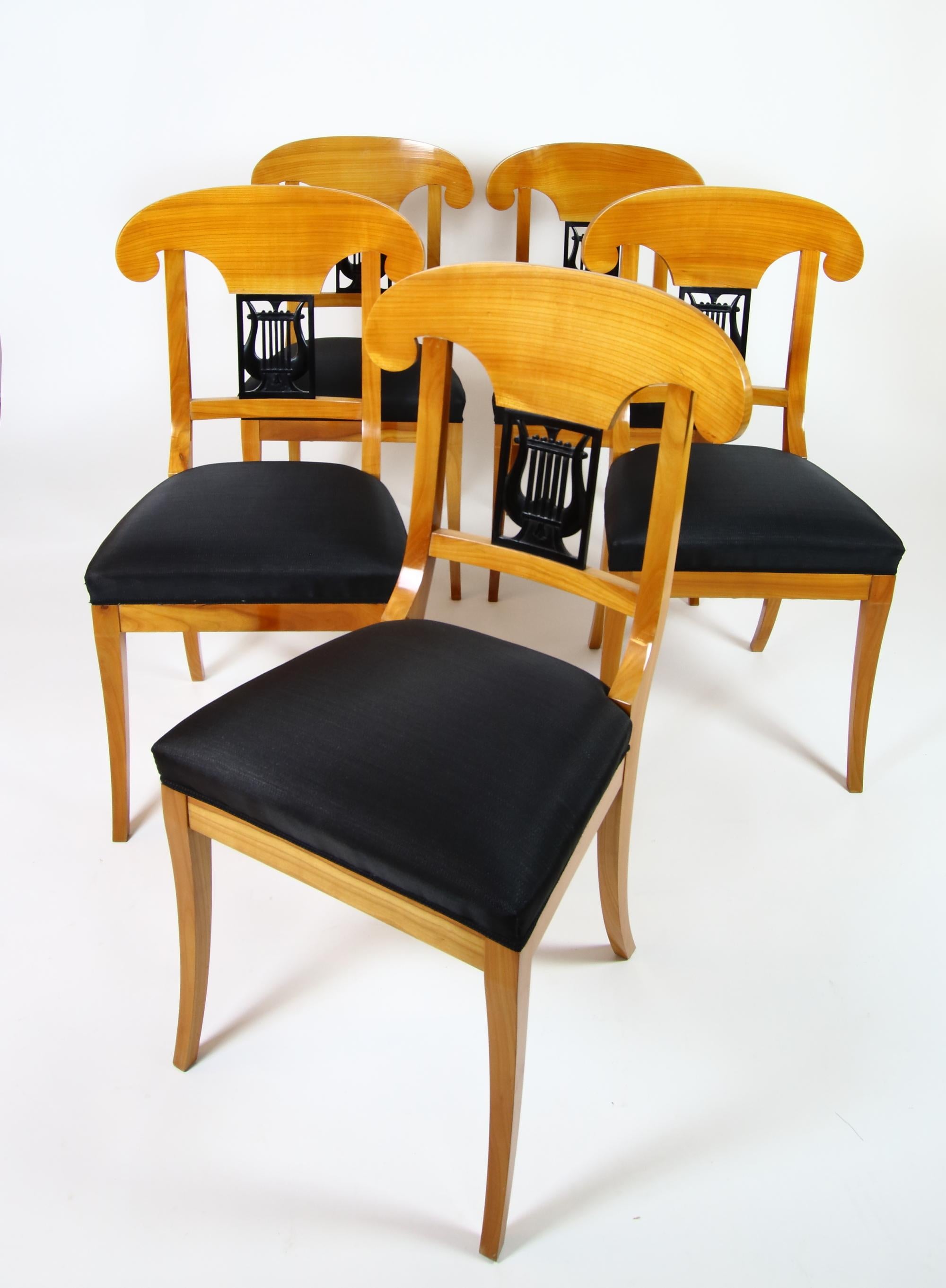 Set of 8 Partially Early 19th German Biedermeier Saxe-Coburg Provenance Chairs For Sale 9