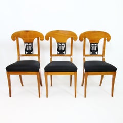 Set of 8 Partially Early 19th German Biedermeier Saxe-Coburg Provenance Chairs