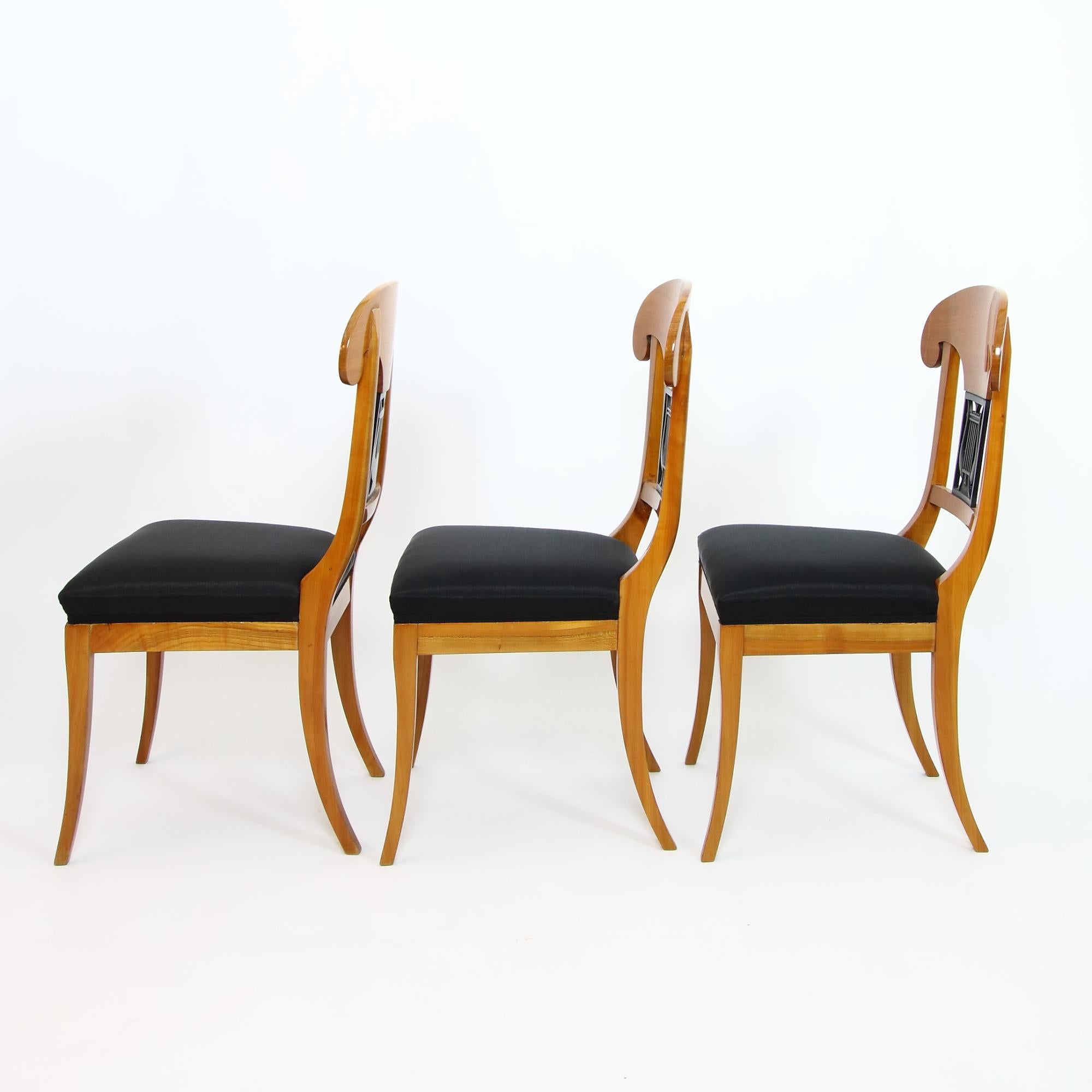 19th Century Set of 8 Partially Early 19th German Biedermeier Saxe-Coburg Provenance Chairs For Sale