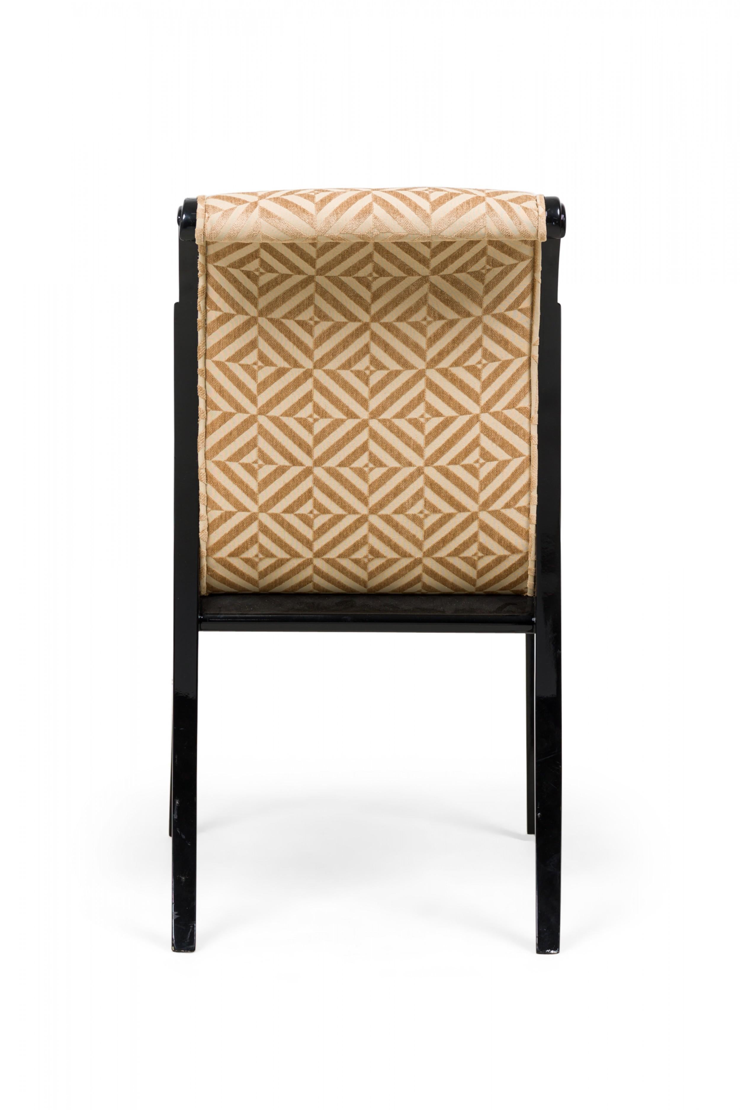 Biedermeier Set of 8 Paul Frankl Continental Ebonized & Upholstered 