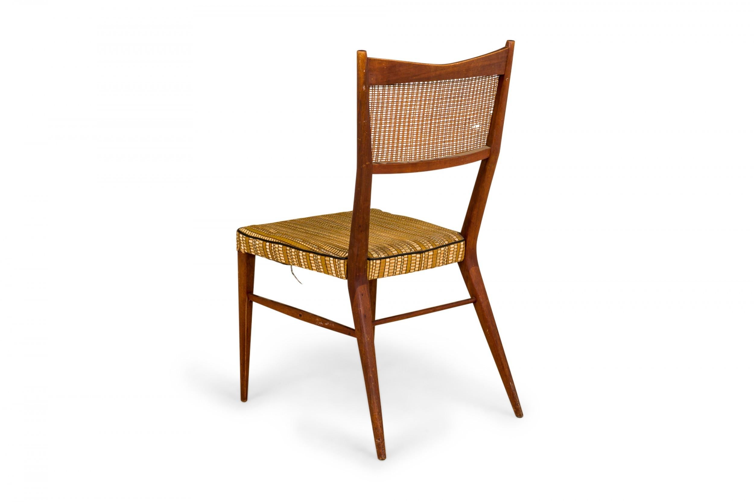 Set di 8 sedie da pranzo in legno con canne di Paul McCobb per Calvin Furniture In condizioni buone in vendita a Queens, NY