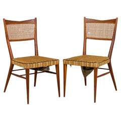 Set di 8 sedie da pranzo in legno con canne di Paul McCobb per Calvin Furniture