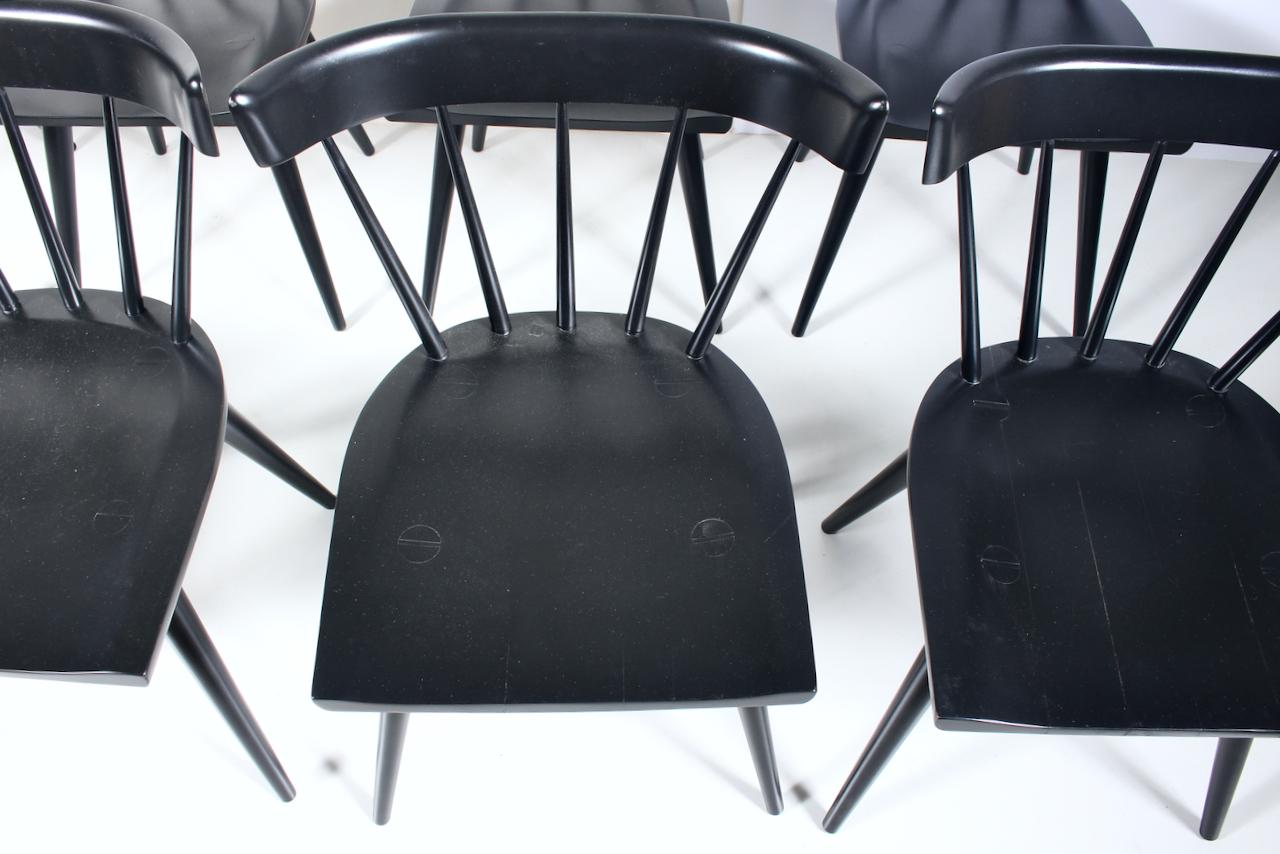 Set of 10 Paul McCobb Planner Group Model 1531 Black Side Chairs, 1950s For Sale 3