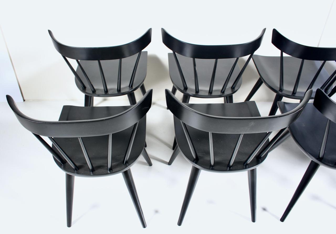 Set of 10 Paul McCobb Planner Group Model 1531 Black Side Chairs, 1950s 5