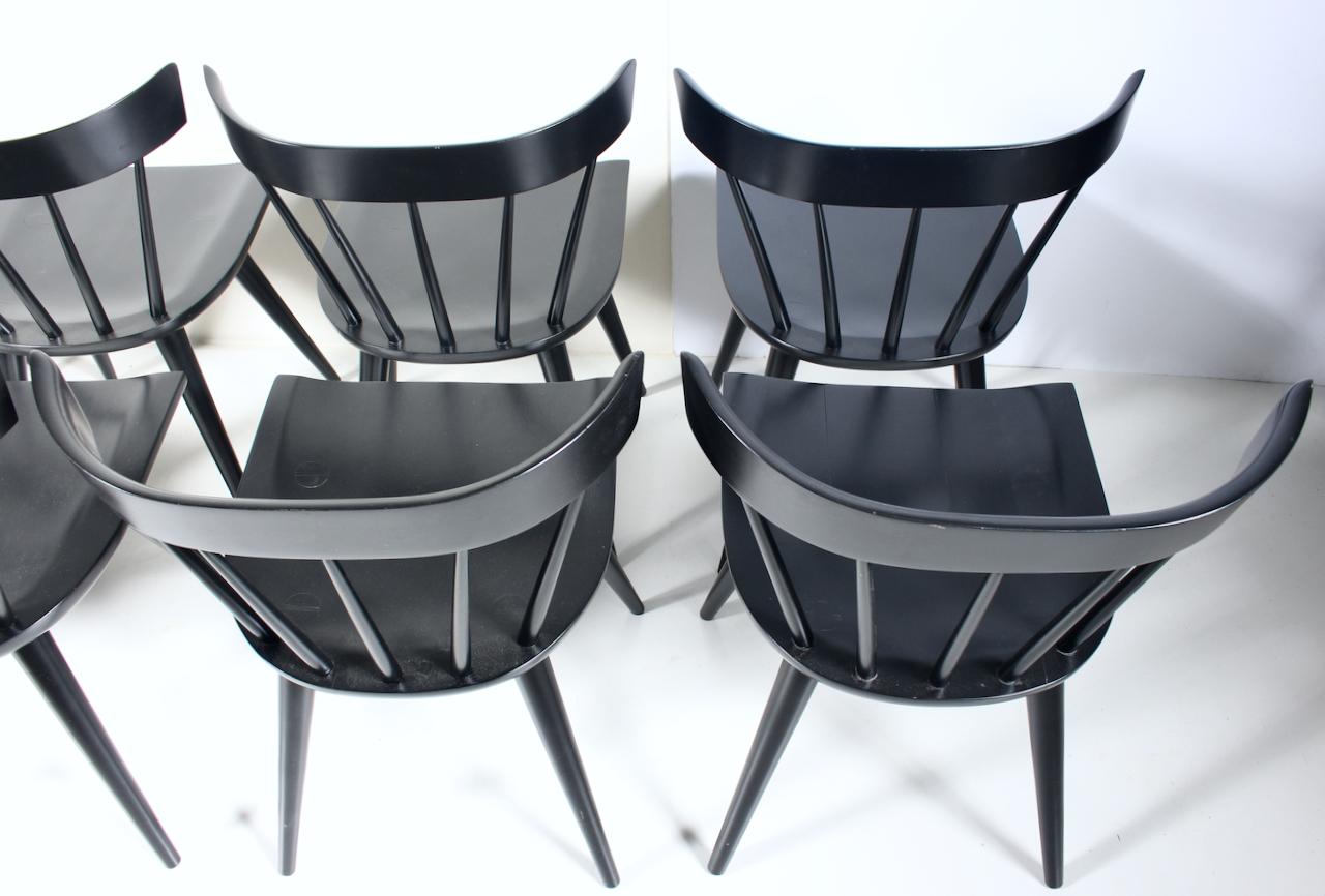 Set of 10 Paul McCobb Planner Group Model 1531 Black Side Chairs, 1950s For Sale 6