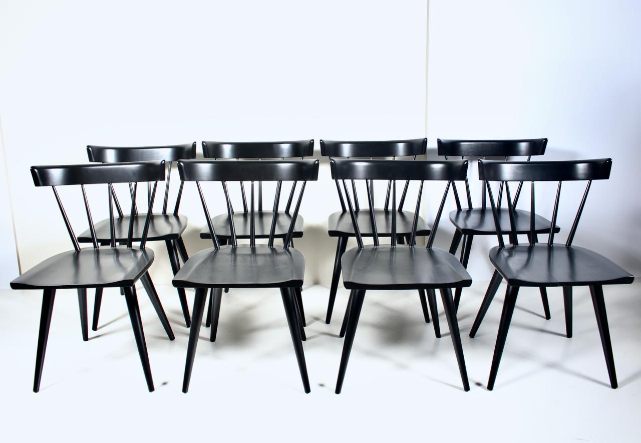 Mid-Century Modern Set of 10 Paul McCobb Planner Group Model 1531 Black Side Chairs, 1950s For Sale