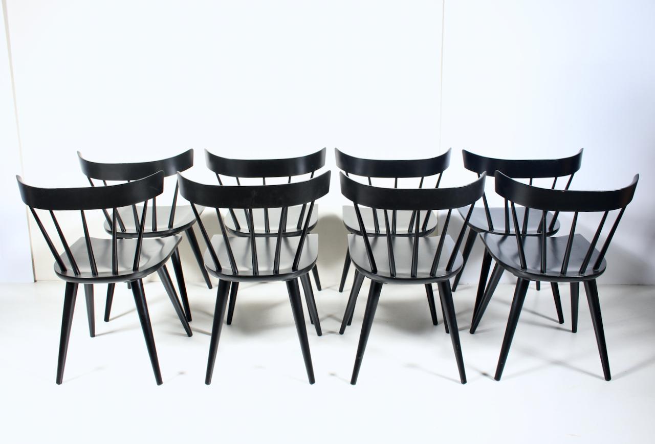 American Set of 10 Paul McCobb Planner Group Model 1531 Black Side Chairs, 1950s For Sale