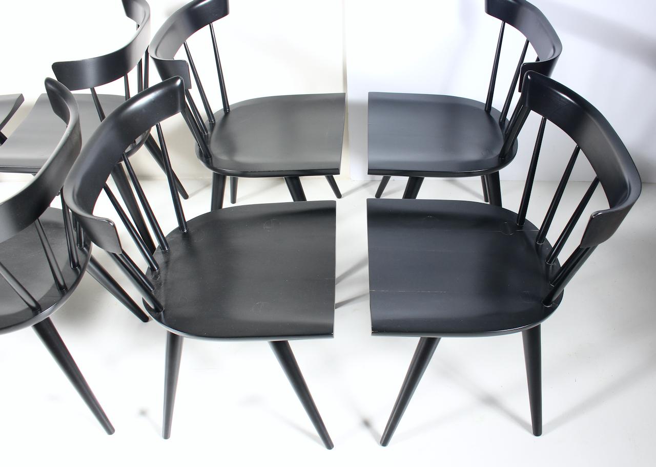 Enamel Set of 10 Paul McCobb Planner Group Model 1531 Black Side Chairs, 1950s