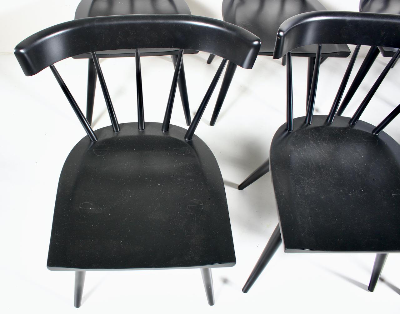 Set of 10 Paul McCobb Planner Group Model 1531 Black Side Chairs, 1950s For Sale 1
