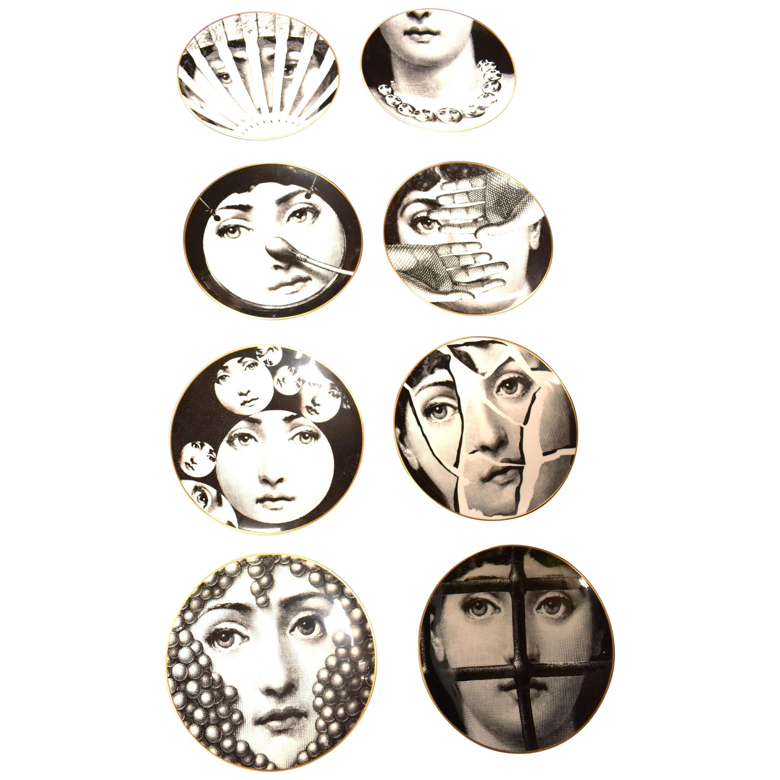 Set of 8 Piero Fornasetti Plates for Rosenthal