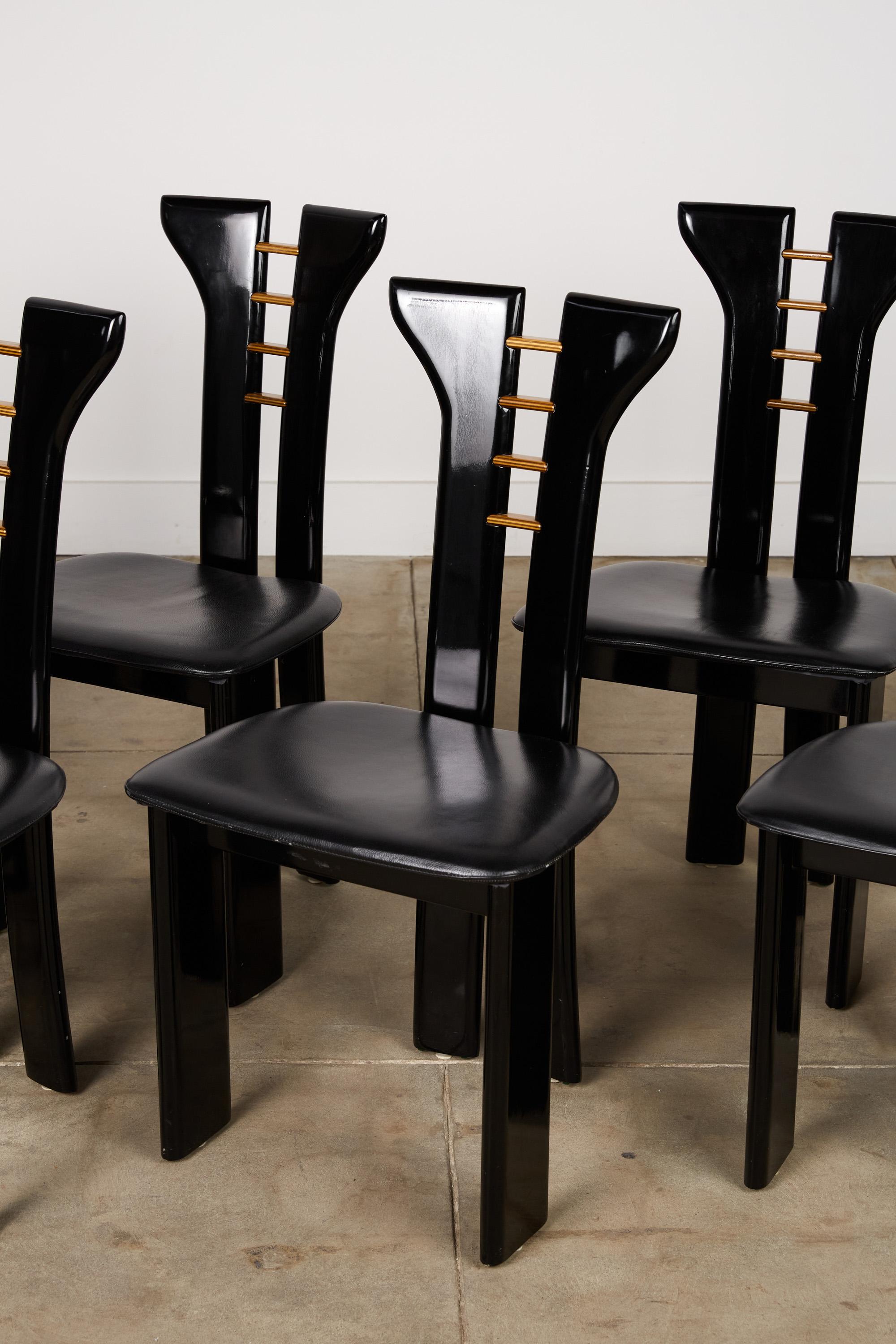 Set of 8 Pierre Cardin Dining Chairs for Roche Bobois 1