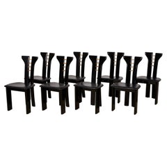 Set of 8 Pierre Cardin Dining Chairs for Roche Bobois