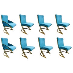 Retro Set of 8 Pierre Cardin Dining Chairs