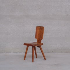 Set of 8 Pierre Chapo S28 Mid-Century French Elm Dining Chairs