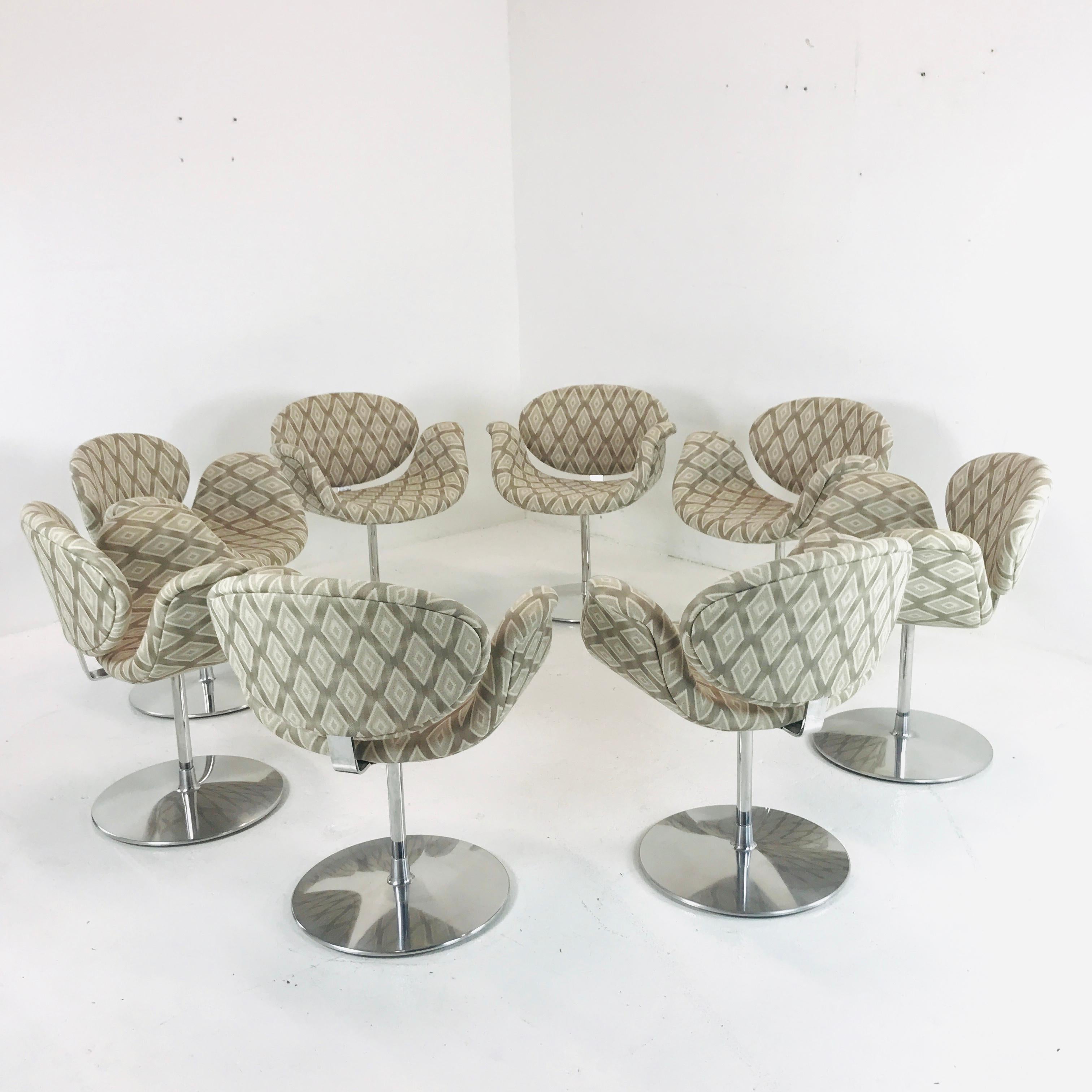Fabric Set of 8 Pierre Paulin for Artifort Dining Chairs