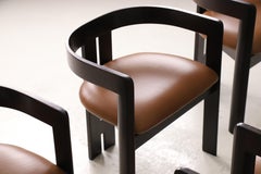 Set of 8 'Pigreco' dining chairs by Tobia Scarpa for Gavina, Italy 1960s