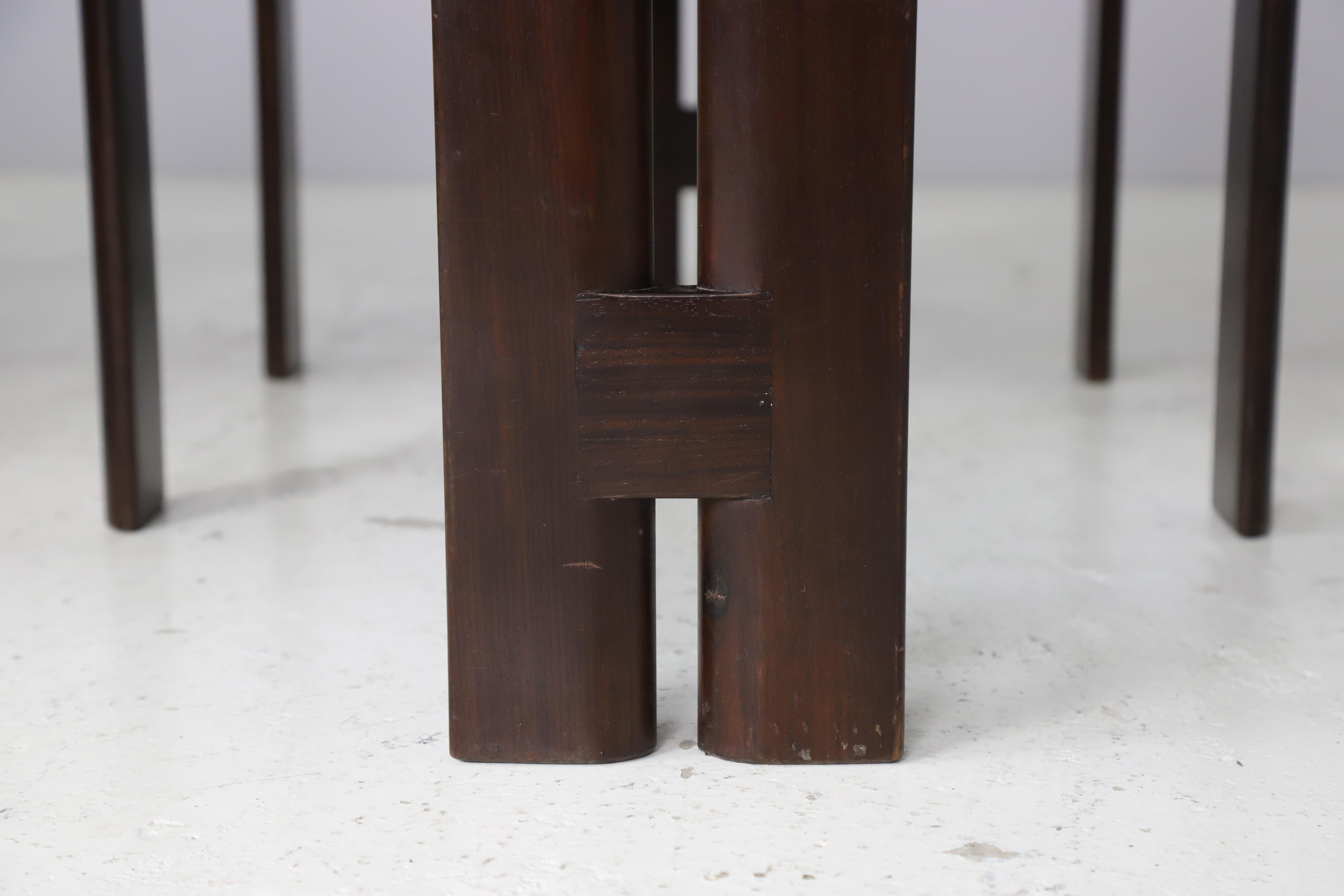 Set of 8 'Pigreco' dining chairs by Tobia Scarpa for Gavina, Italy 1960s For Sale 6