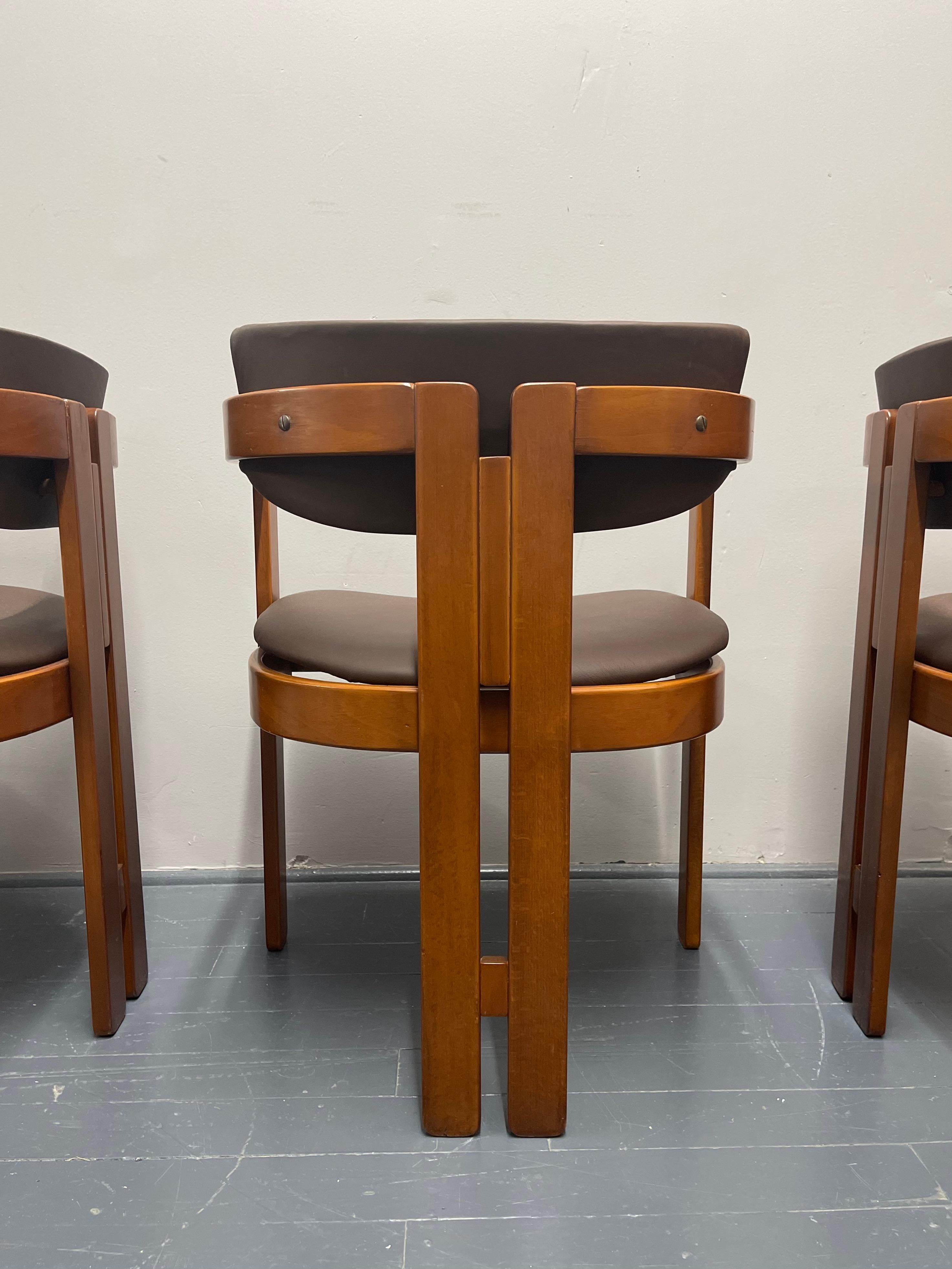 Set of 8 Pigreco Dining Chairs Design Tobia Scarpa for Gavina, 1970s 5