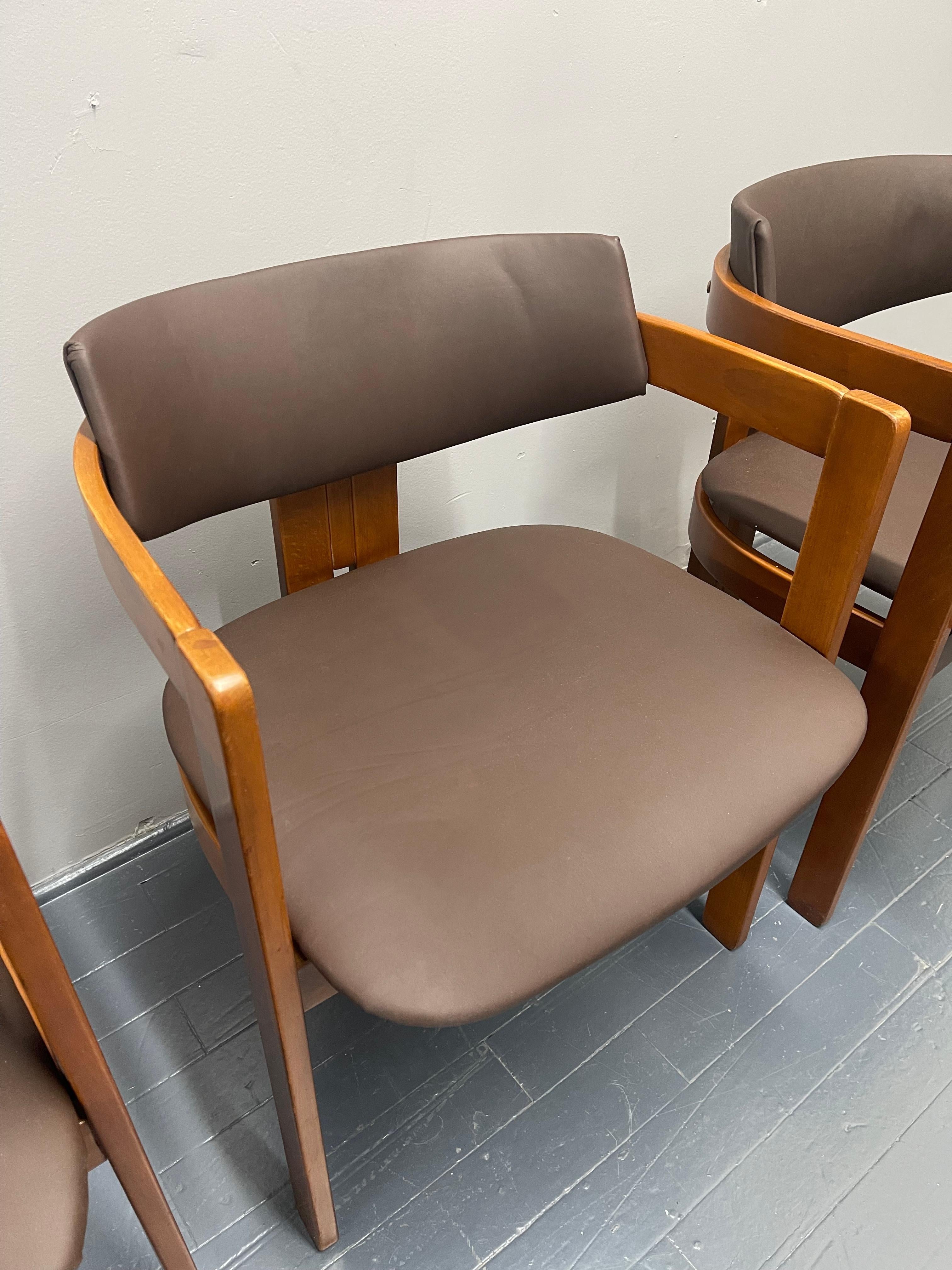 Set of 8 Pigreco Dining Chairs Design Tobia Scarpa for Gavina, 1970s 7