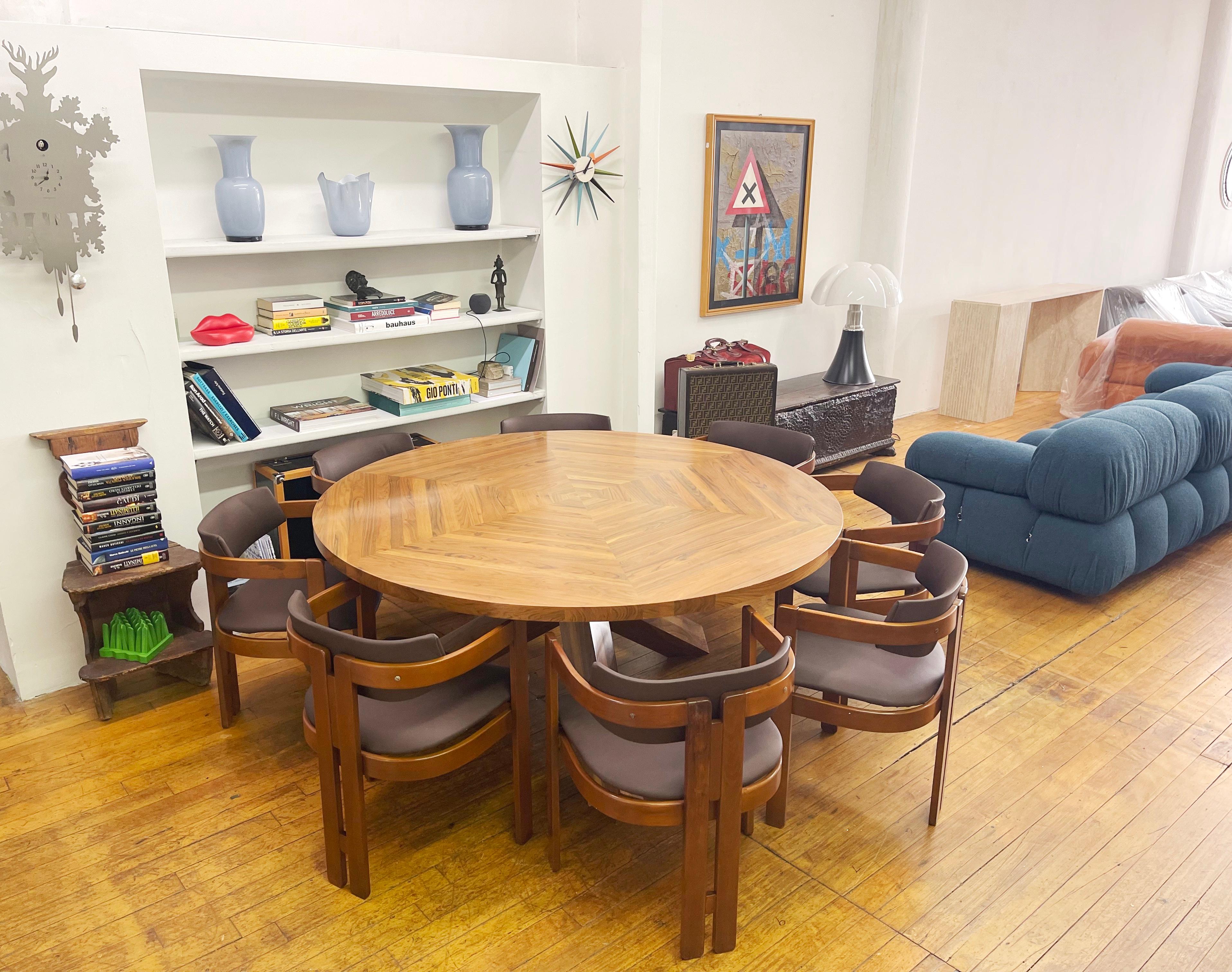 Set of 8 Pigreco Dining Chairs Design Tobia Scarpa for Gavina, 1970s 1