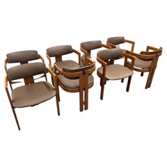 Set of 8 Pigreco Dining Chairs Design Tobia Scarpa for Gavina, 1970s