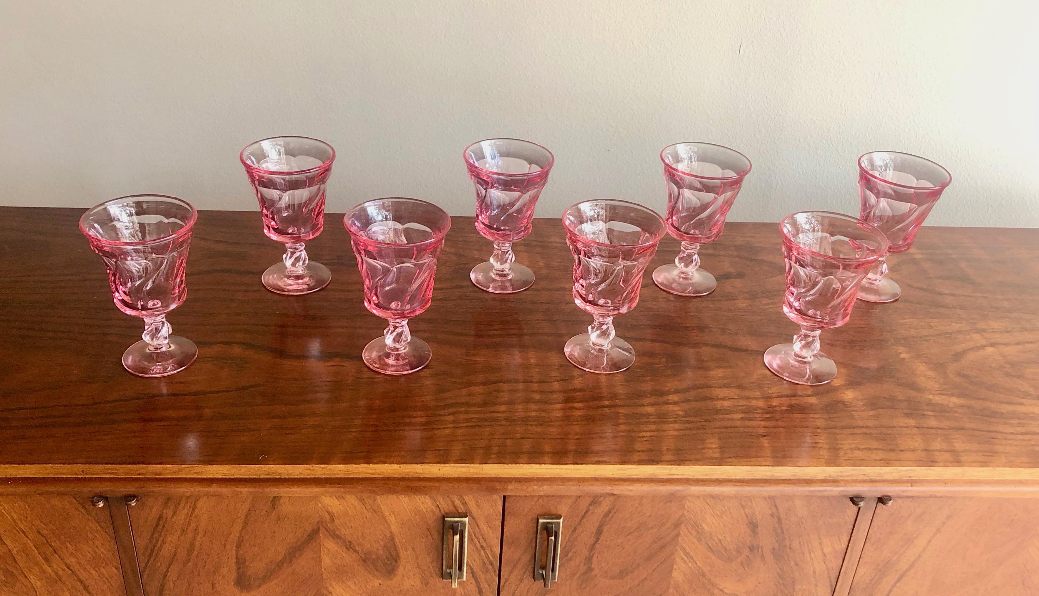 fostoria pink glassware