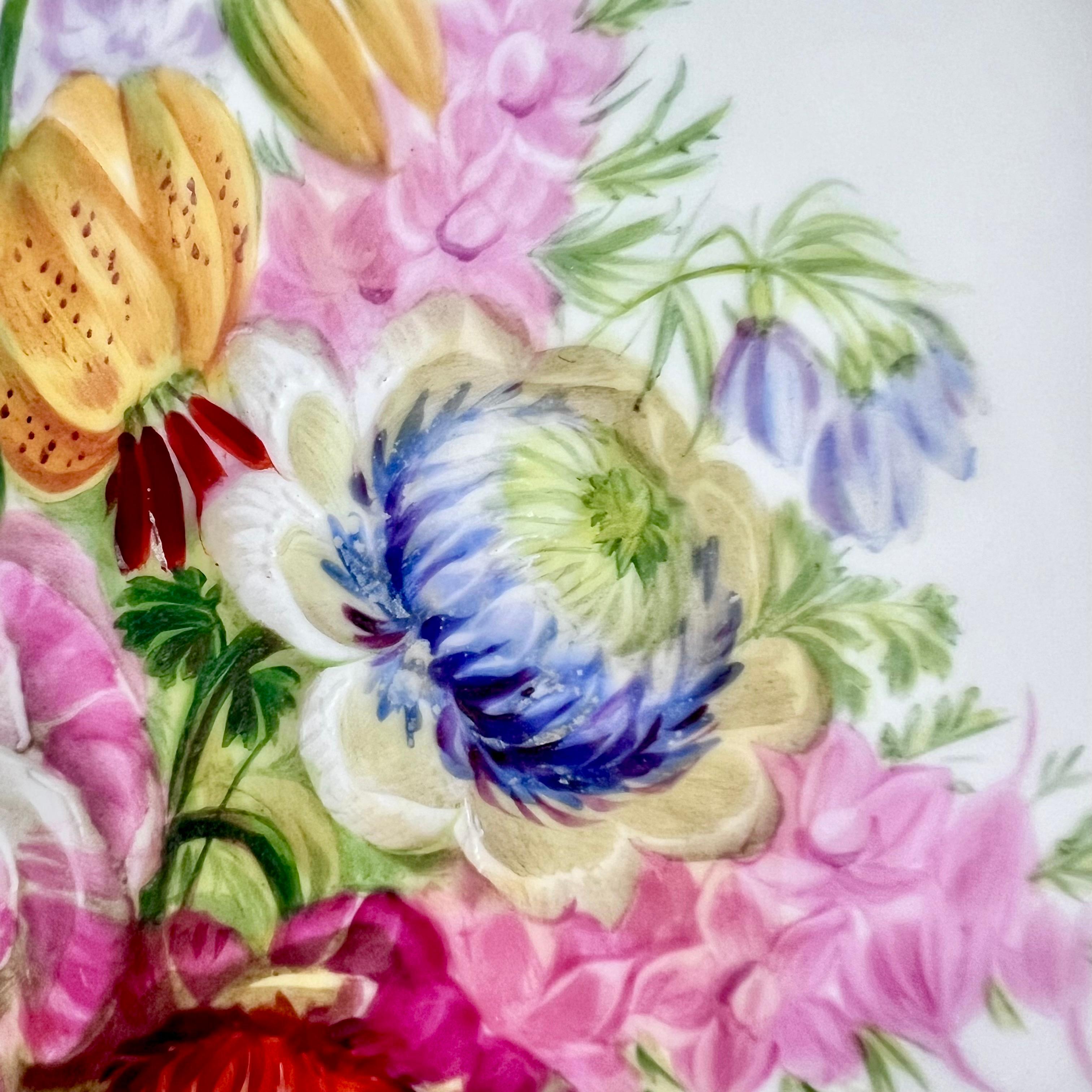 Set von 8 Tellern von Copeland, netzförmig, zarte Blumen von Greatbatch, 1848 im Angebot 4