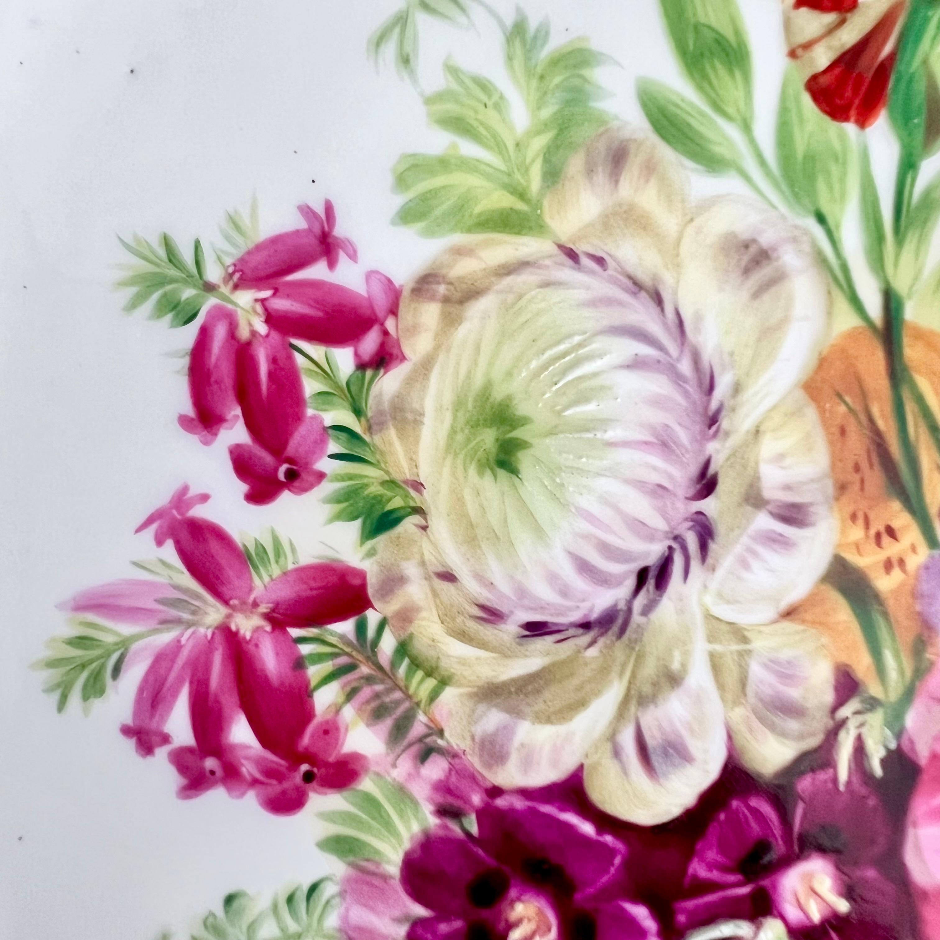 Set of 8 Plates by Copeland, Reticulated, Sublime Flowers by Greatbatch, 1848 For Sale 9