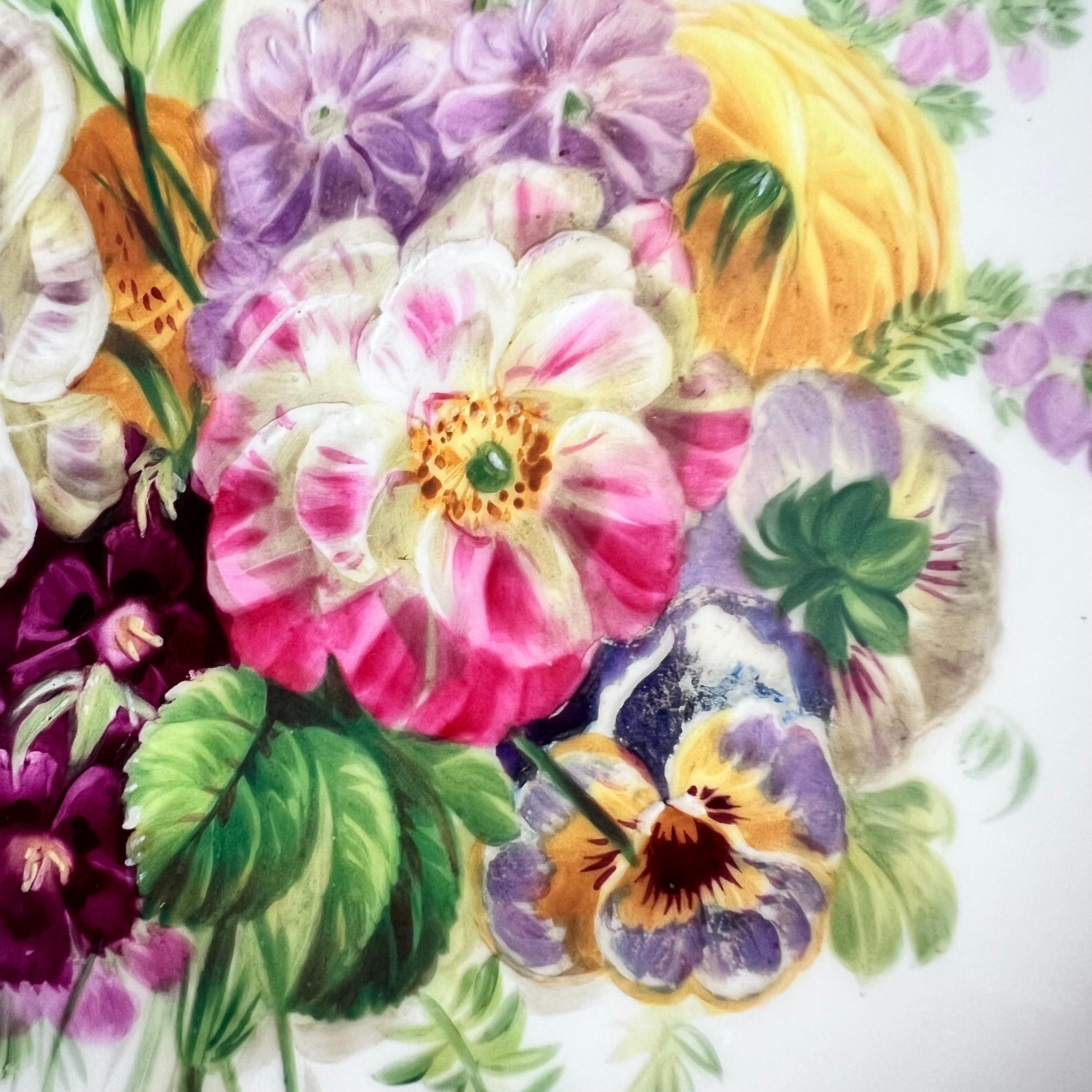 Set von 8 Tellern von Copeland, netzförmig, zarte Blumen von Greatbatch, 1848 im Angebot 10