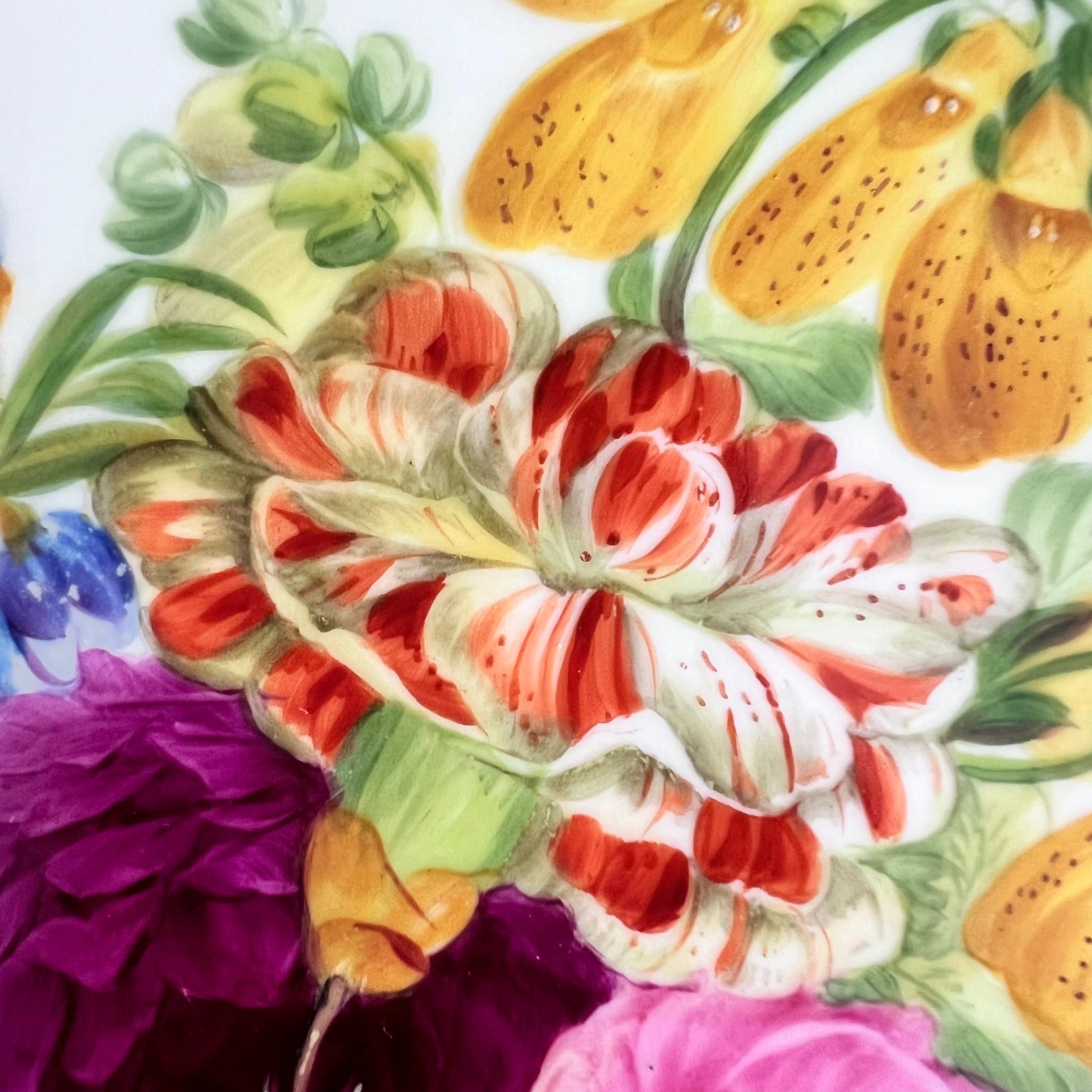 Set of 8 Plates by Copeland, Reticulated, Sublime Flowers by Greatbatch, 1848 For Sale 11