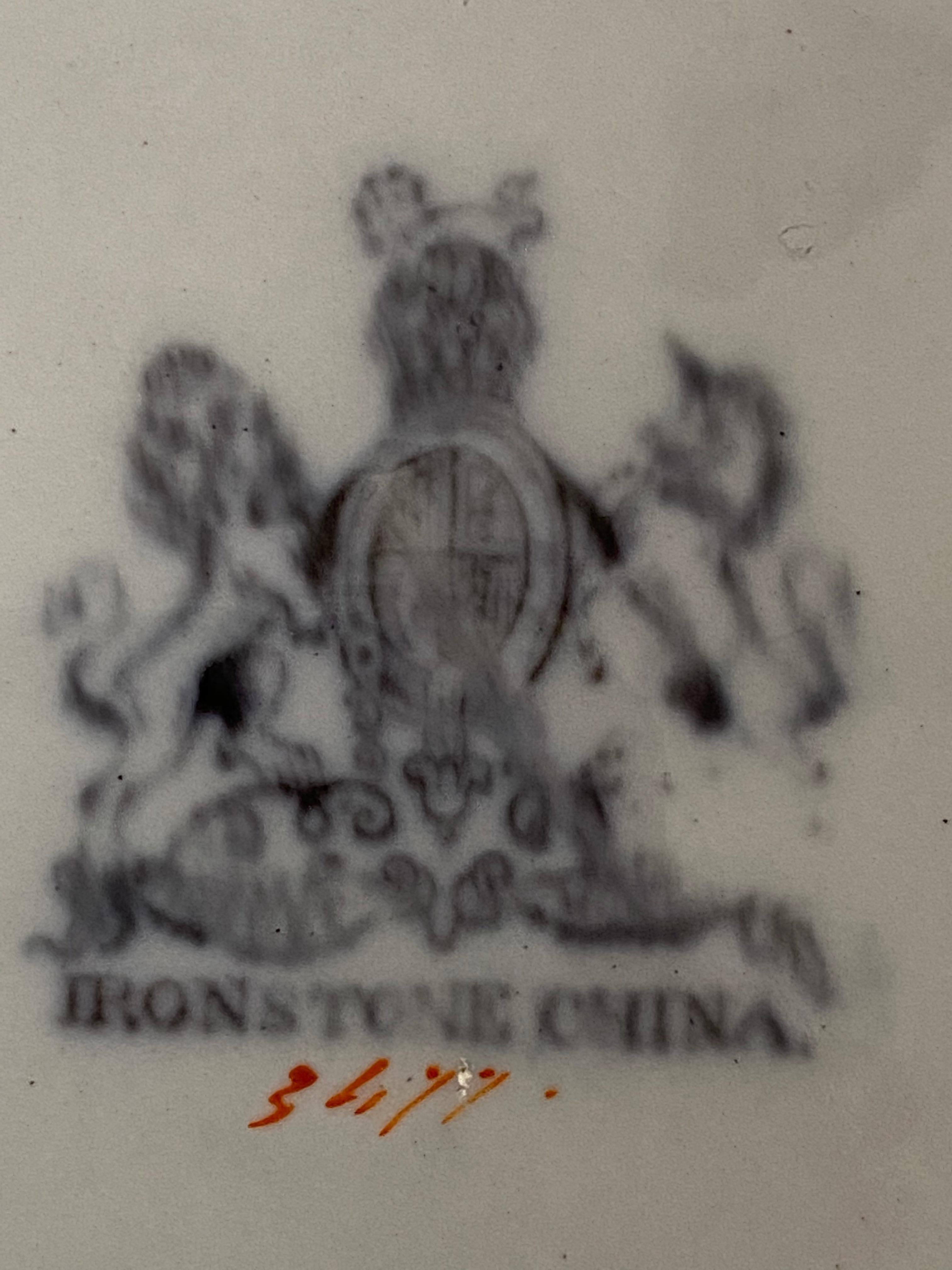 Set of 8 Plates, Floral Chinoiserie Ashworth Ironstone China, England circa 1862 5