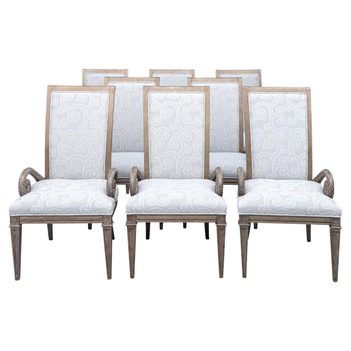 Set of 8 Platt Collections La Upholstered Dining Chairs