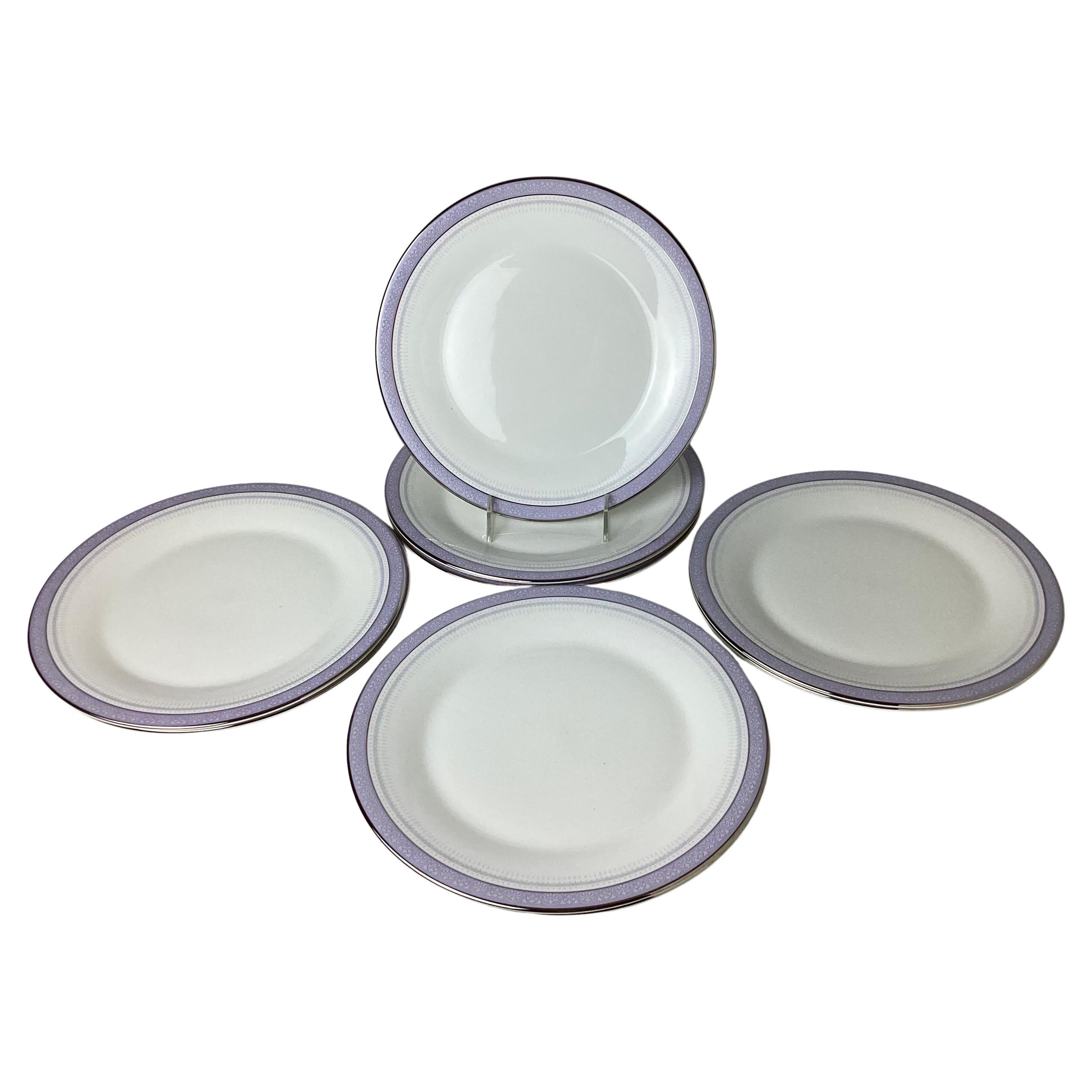 Set of 8 Plus One Lilactime by Royal Doulton Dinner Service Plates For Sale