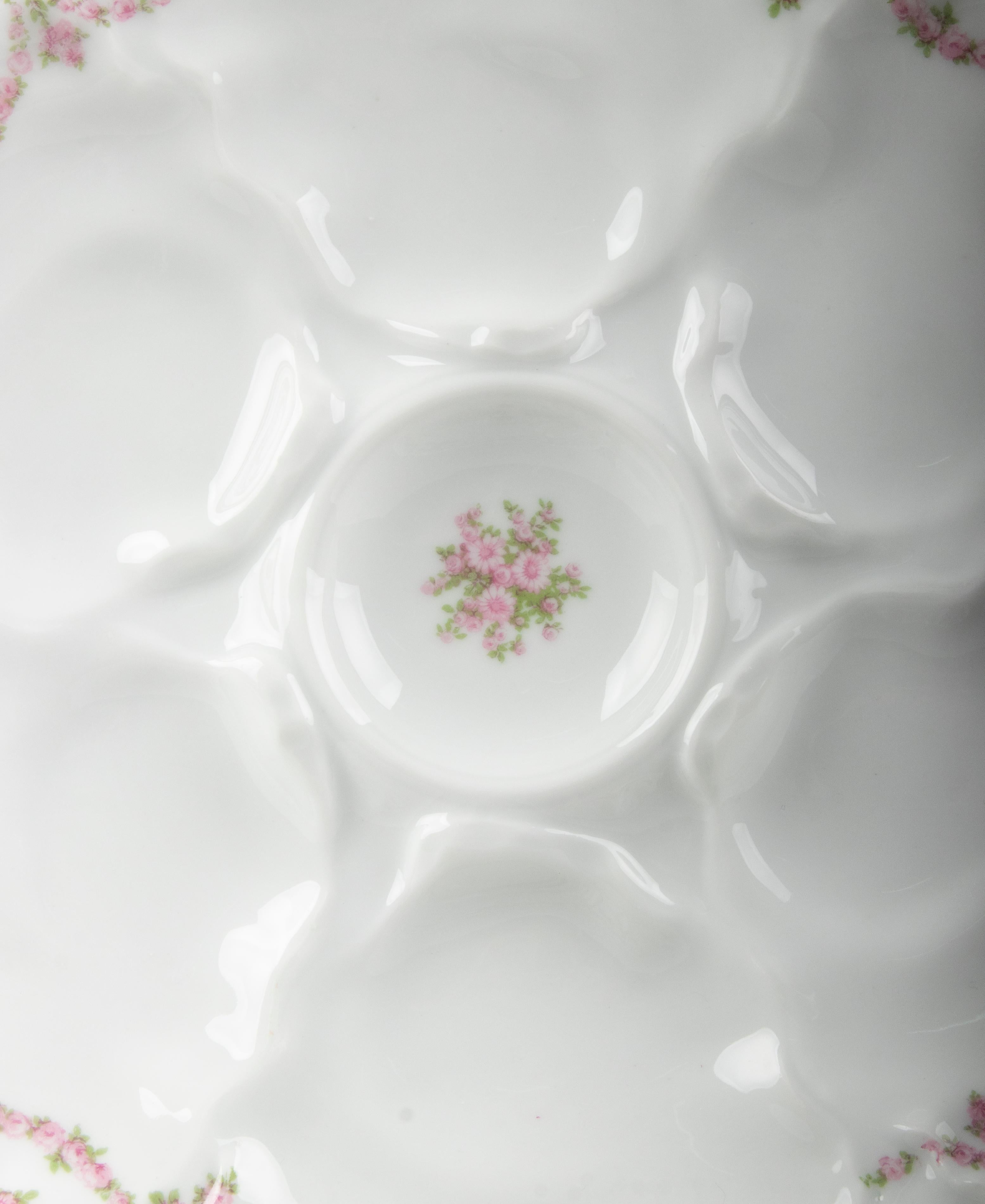 Set of 8 Porcelain Oyster Plates by Limoges 3