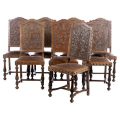 Set of 8 Portuguese Chairs Begin, 20th Century