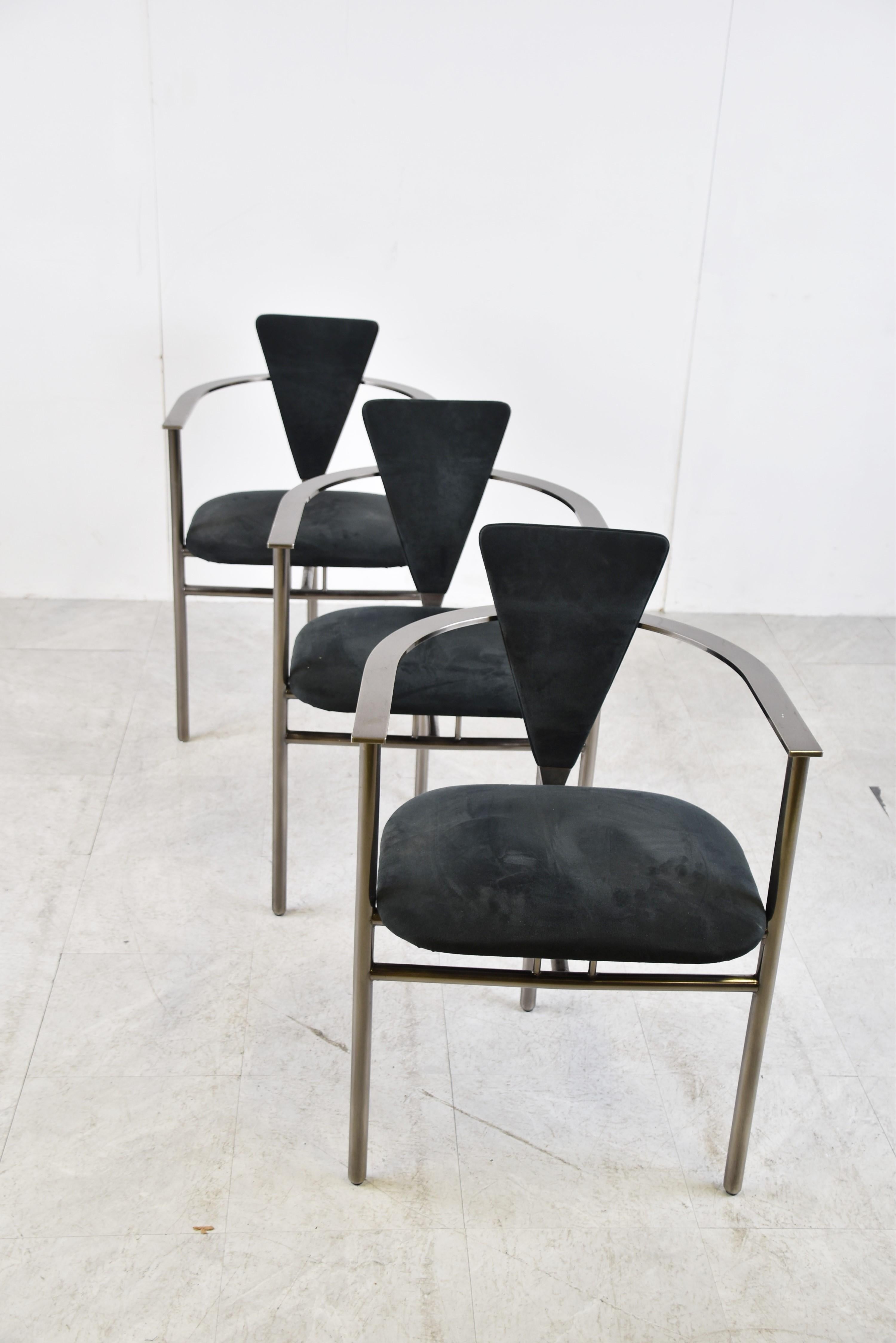 Set of 8 Post Modern Dining Chairs by Belgochrom, 1980s 2