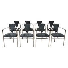 Set of 8 Post Modern Dining Chairs by Belgochrom, 1980s