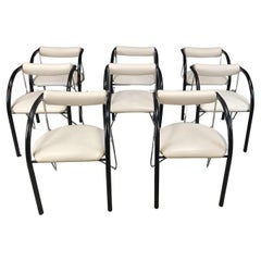 Set of 8 postmodern dining chairs, 1980s