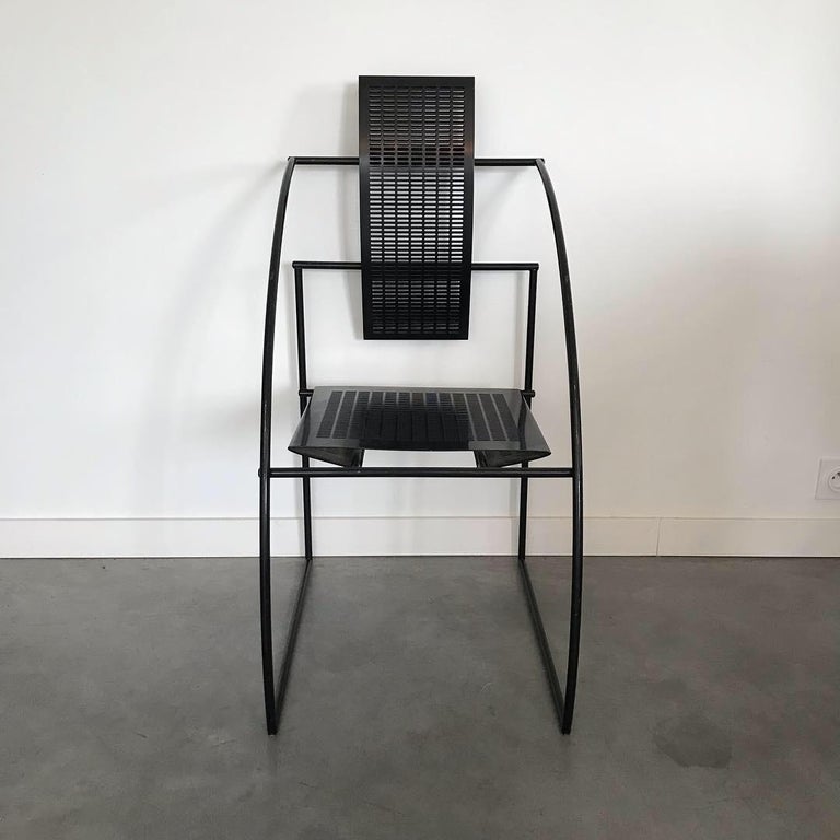 Italian Set of 8 « Quinta » Chairs Designed by Mario Botta for Alias, 1985 For Sale