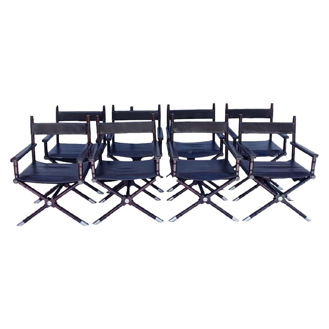 Set of 8 Ralph Lauren Style Director's Chairs