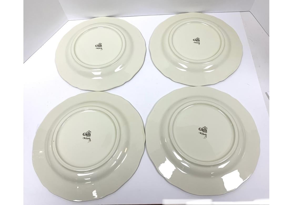 Satz von 8 Rambouillet Faiencerie De Gien Hunt Speisetellern im Angebot 4