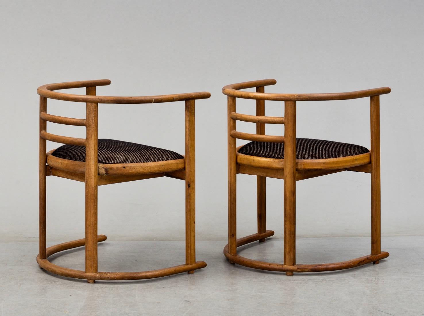 Set of 8 Rare Dining Chairs, Sweden, circa 1920s (Buchenholz)