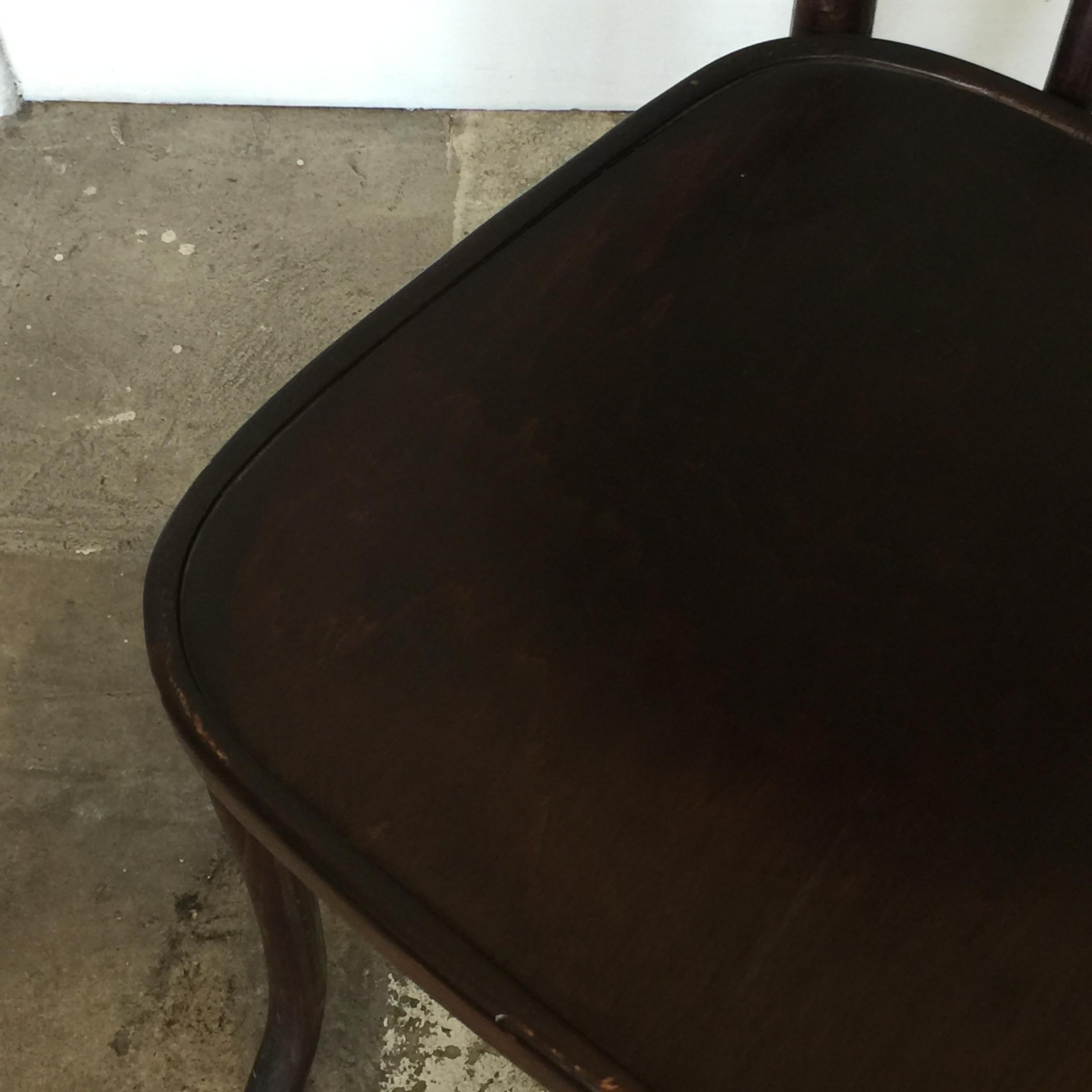 Satz von 8 seltenen Wojciechów Thonet Stühlen (Gebeizt) im Angebot