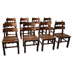 Set of 8 Razor back chairs