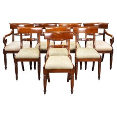 Set di 8 sedie da pranzo Regency in mogano