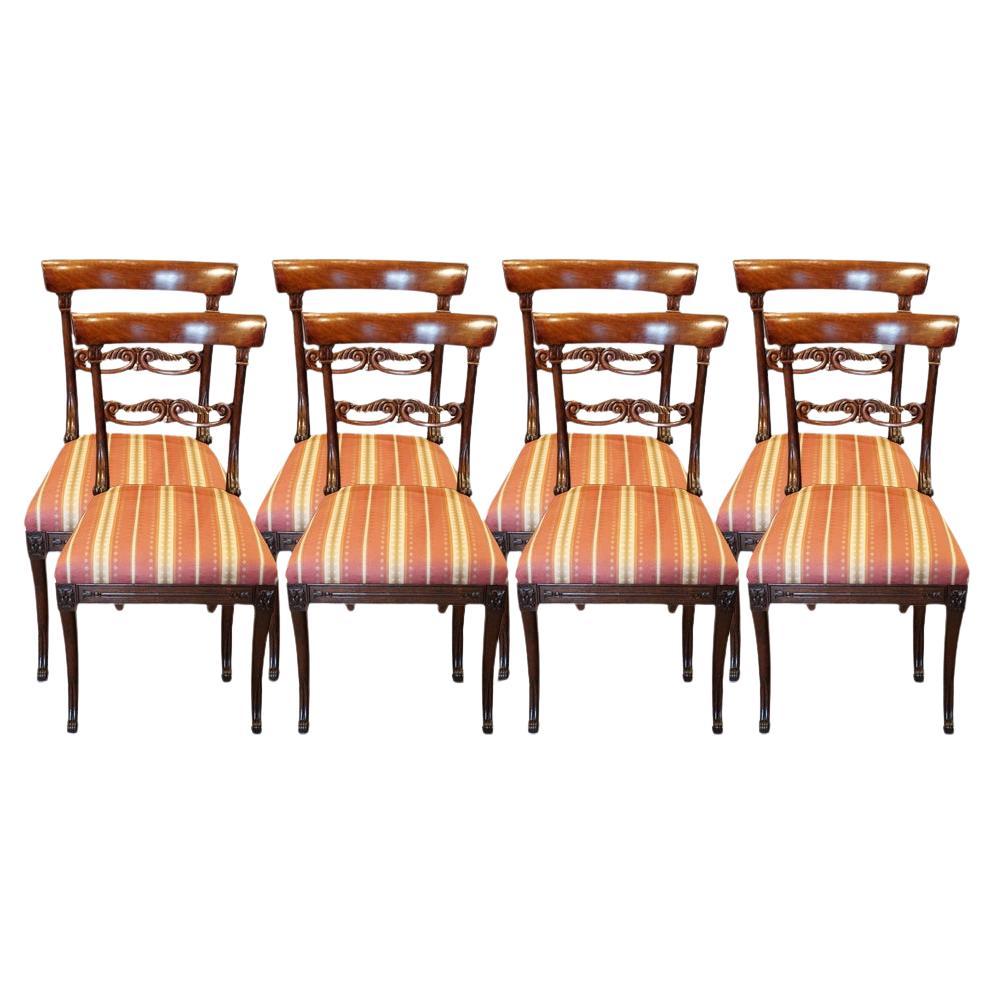 Set of 8 Regency rosewood dining chairs