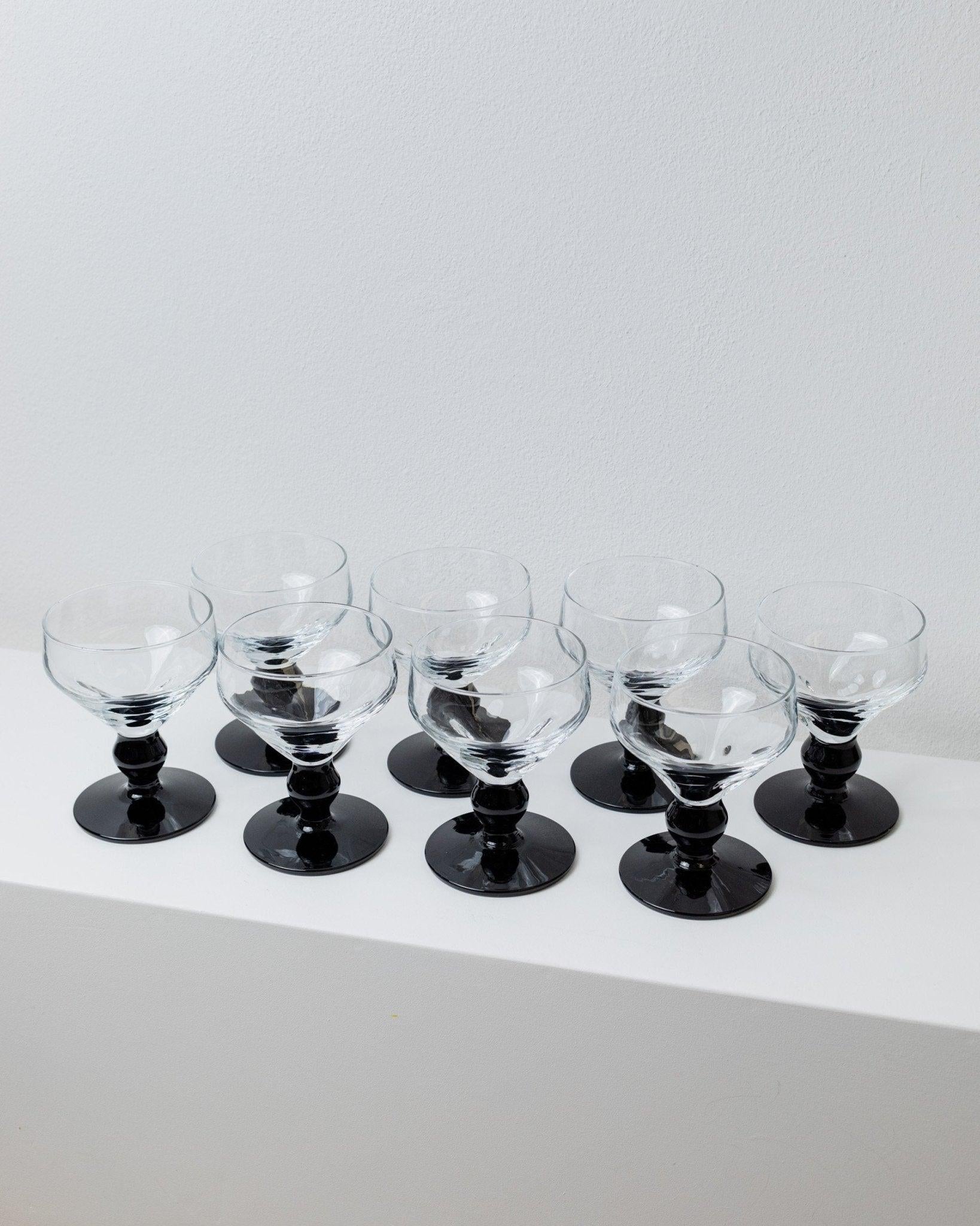 Set of 8 Retro Drinking Glasses Postmodern Memphis Style, 1980s For Sale 3