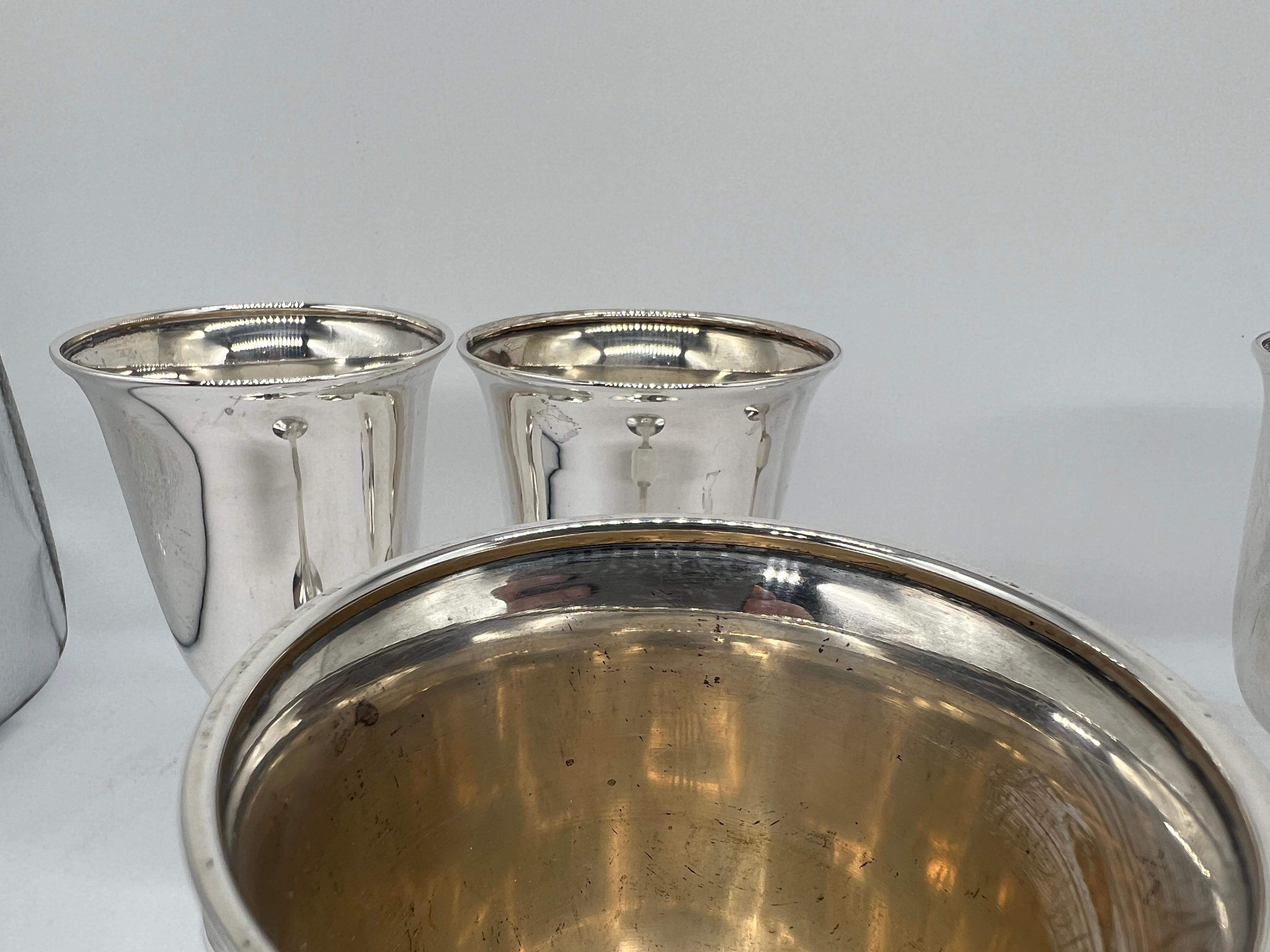 American Set of 8 Revere Silversmiths Sterling Silver Goblets 6.25